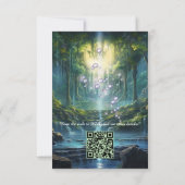 Reiseziel Wasserfall Unsere Welt RSVP Karte (Rückseite)