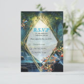 Reiseziel Wasserfall Unsere Welt RSVP Karte (Stehend Vorderseite)