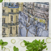 Reiseziele | Aquarell Eiffelturm & Paris Handtuch (Gefaltet)