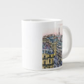 Reiseziele | Aquarell Eiffelturm & Paris Jumbo-Tasse (Vorderseite Rechts)