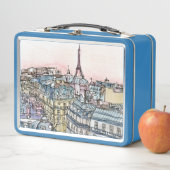 Reiseziele | Aquarell Eiffelturm & Paris Metall Lunch Box (Beispiel)