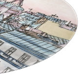 Reiseziele | Aquarell Eiffelturm & Paris Schneidebrett (Ecke)