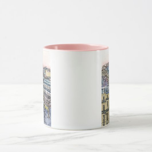 Reiseziele | Aquarell Eiffelturm & Paris Tasse (Zentrum)