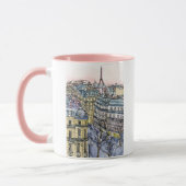 Reiseziele | Aquarell Eiffelturm & Paris Tasse (Links)