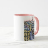 Reiseziele | Aquarell Eiffelturm & Paris Tasse (VorderseiteRechts)