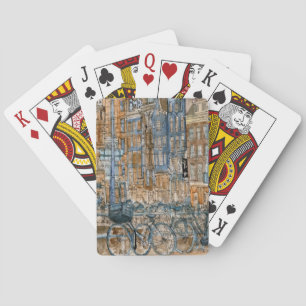 Reiseziele   Aquarell New York City Ansicht Spielkarten