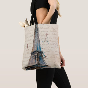 Reiseziele Briefe vom Eiffelturm Tasche