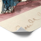 Reiseziele | Buchstaben aus dem Eiffelturm Poster (Ecke)