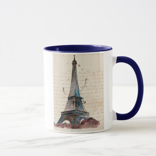 Reiseziele | Buchstaben aus dem Eiffelturm Tasse (Rechts)