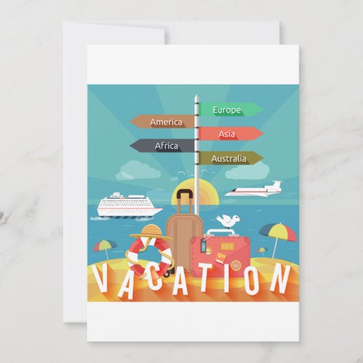 Reiseziele Einladung (Vorderseite)