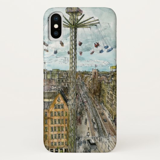 Reiseziele | European Swing Ride Watercolor Case-Mate iPhone Hülle (Rückseite)