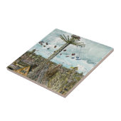 Reiseziele | European Swing Ride Watercolor Fliese (Seite)
