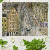 Reiseziele | European Swing Ride Watercolor Handtuch (Gefaltet)