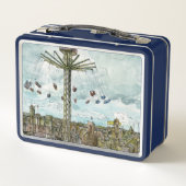 Reiseziele | European Swing Ride Watercolor Metall Brotdose (Rückseite)