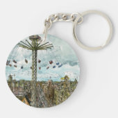 Reiseziele | European Swing Ride Watercolor Schlüsselanhänger (Rückseite)