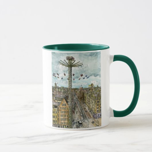 Reiseziele | European Swing Ride Watercolor Tasse (Rechts)