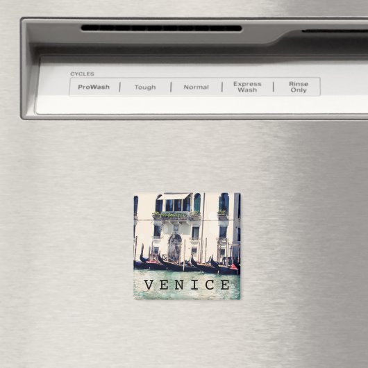 Reiseziele | Foto an der Wasserfront von Venedig Magnet (In Situ (Geschirrspüler))