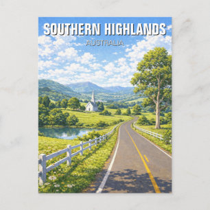 Reiseziele in den Southern Highlands Australien Postkarte