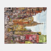 Reiseziele | New York City View of Little Italy Fleecedecke (Vorderseite (Horizontal))