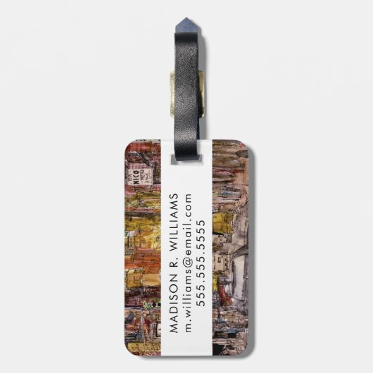 Reiseziele | New York City View of Little Italy Gepäckanhänger (Rückseite vertikal)