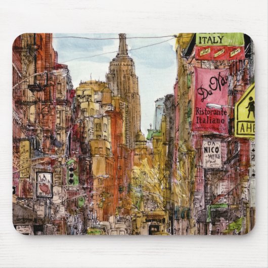 Reiseziele | New York City View of Little Italy Mousepad (Vorne)