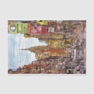 Reiseziele New York City View of Little Italy Seidenpapier