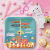 Reiseziele Pappteller (Party)