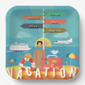 Reiseziele Pappteller (Vorderseite)