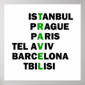 Reiseziele Poster (Vorne)