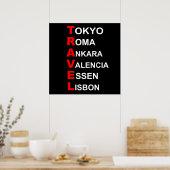 Reiseziele Poster (Küche)