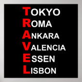 Reiseziele Poster (Vorne)