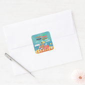 Reiseziele Quadratischer Aufkleber