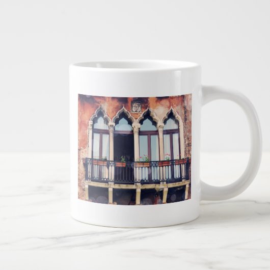 Reiseziele | Rustikales Venedig-Gebäude Jumbo-Tasse (Rechts)