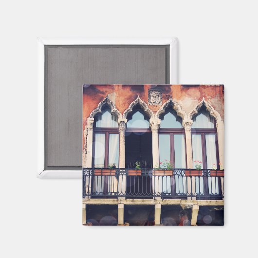 Reiseziele | Rustikales Venedig-Gebäude Magnet (Vorderseite/Rückseite)