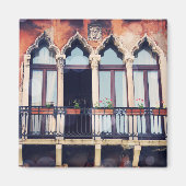 Reiseziele | Rustikales Venedig-Gebäude Magnet (Vorne)