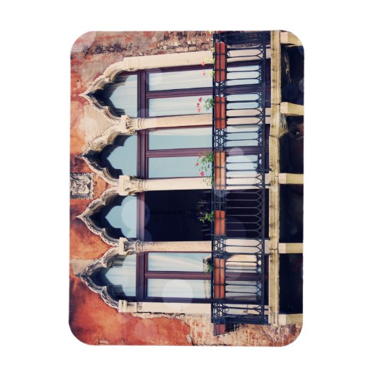 Reiseziele | Rustikales Venedig-Gebäude Magnet (Vertikal)