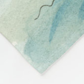 Reiseziele | Strand und Gebäude in Aquarellfarben Fleecedecke (Ecke)