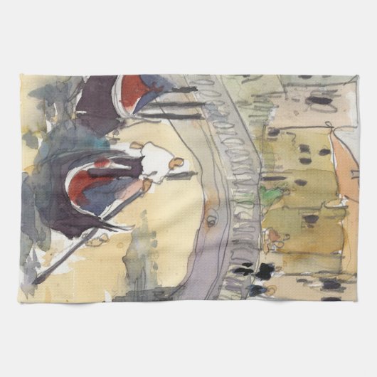 Reiseziele | Venice Plein Air Gondelbahn Geschirrtuch (Horizontal)