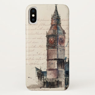 Reiseziele   Vintage Briefe von Big Ben Case-Mate iPhone Hülle
