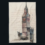 Reiseziele | Vintage Briefe von Big Ben Küchentuch<br><div class="desc">Entdecken Sie eine große Auswahl an Produkten aus Zazzle mit diesem phantastischen Kunstwerk: Briefe von Big Ben von Melissa Wang. Dieses Aquarell- und Tintendesign zusammen mit vielen anderen im Laden wird Ihnen von der World Art Group zur Verfügung gestellt. Hier ist der Elizabeth Turm zu sehen, in dem sich die...</div>