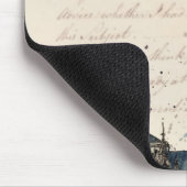 Reiseziele | Vintage Briefe von Big Ben Mousepad (Ecke)