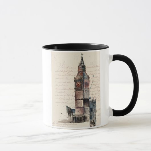 Reiseziele | Vintage Briefe von Big Ben Tasse (Rechts)