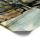 Reiseziele | Vintage Uhr Poster (Ecke)