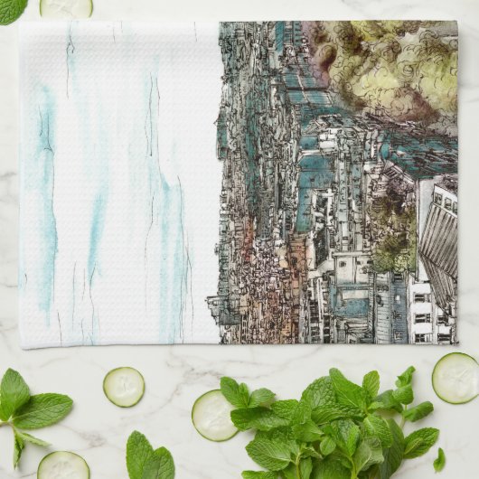 Reiseziele | Vintager Eiffelturm in Paris Handtuch (Gefaltet)