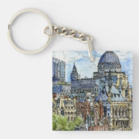Reiseziele | Wasserfarbe Themse Wasserfront