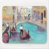 Reiseziele | Wasserfarbe Venedig Gondelfahrt Mousepad (Vorne)