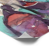 Reiseziele | Wasserfarbe Venedig Gondelfahrt Poster (Ecke)