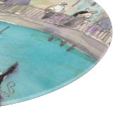 Reiseziele | Wasserfarbe Venedig Gondelfahrt Schneidebrett (Ecke)