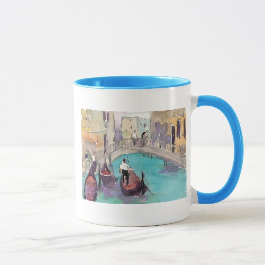 Reiseziele | Wasserfarbe Venedig Gondelfahrt Tasse (Rechts)