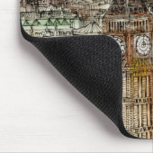 Reiseziele | Watercolor Big Ben & London Eye Mousepad (Ecke)